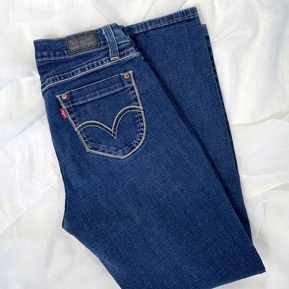 Levi’s 529 Curvy Bootcut Jeans Women’s Dark Wash Denim Mid Rise W29 L30 - Picture 3 of 6